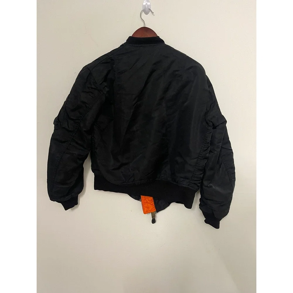 Alpha Industries MA-1 Flight Jacket Black AH-64A Apache Flight Test Small USA